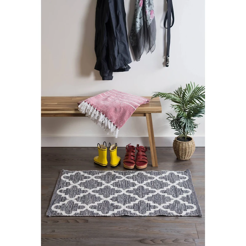 DII® Gray Lattice Hand-Loomed Rug, 4ft. x 6ft.