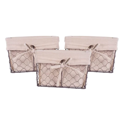 DII® Small Chicken Wire Baskets, 3ct.