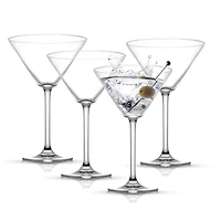 JoyJolt® Olivia Premium Crystal Martini Glasses, 4ct.