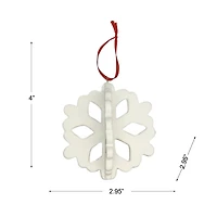4" DIY Ceramic Slatted Snowflake Ornament by Make Market®