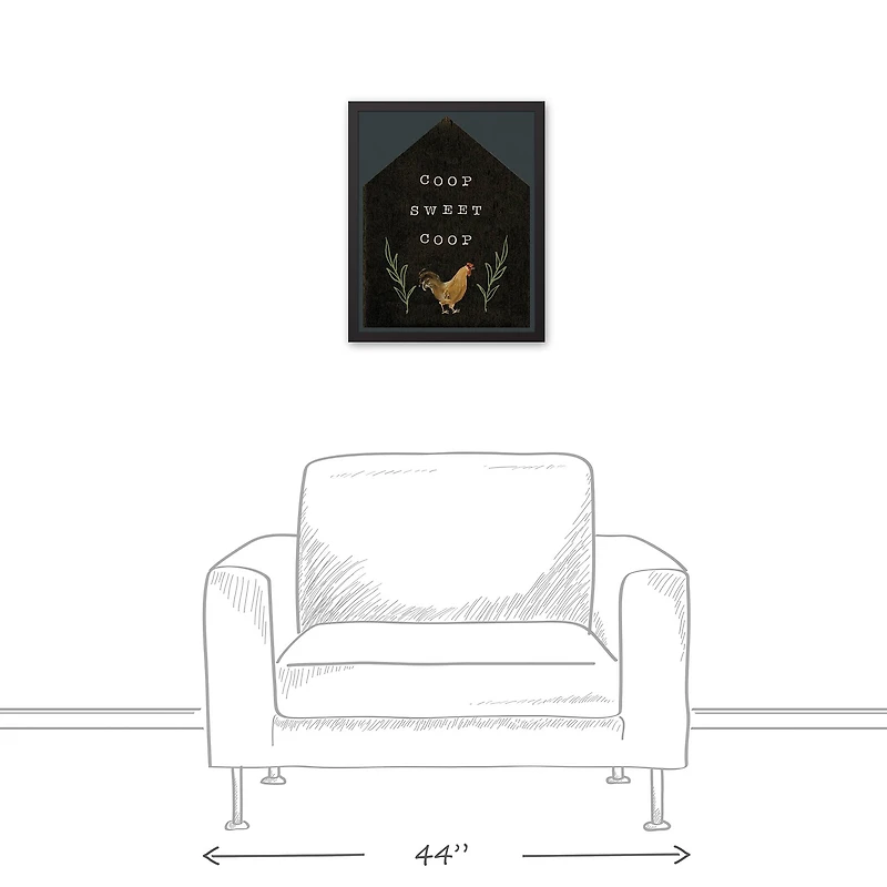 Coop Sweet Coop Black Framed Canvas Wall Art