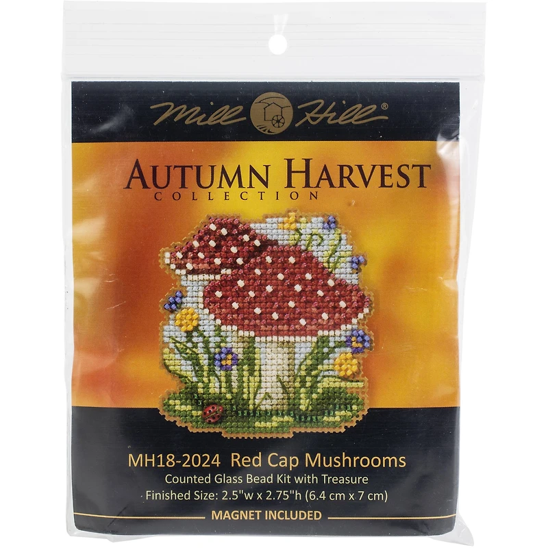 Mill Hill® Red Cap Mushroom Counted Cross Stitch Kit