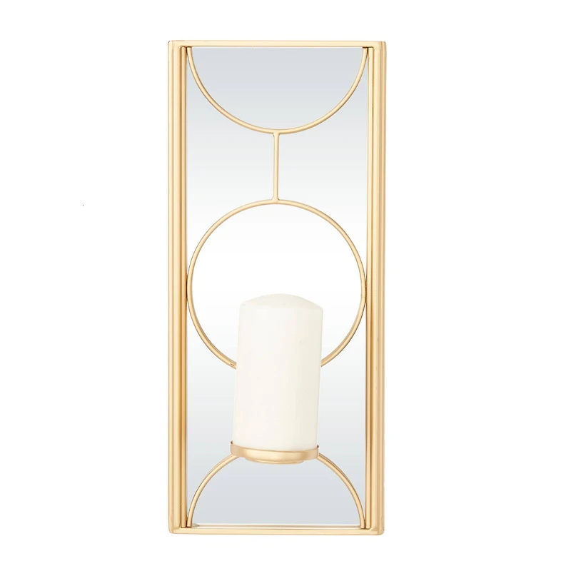 CosmoLiving by Cosmopolitan Gold Metal Modern Wall Sconce