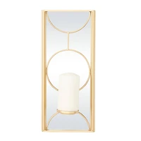 CosmoLiving by Cosmopolitan Gold Metal Modern Wall Sconce
