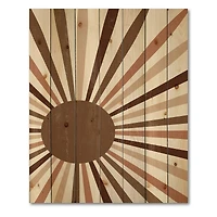 Designart - Minimalist Bright Shining Terracotta Sun Rays