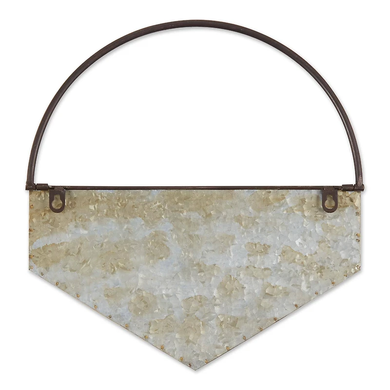 14.5" Diamond Galvanized Wall Planter