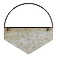 14.5" Diamond Galvanized Wall Planter