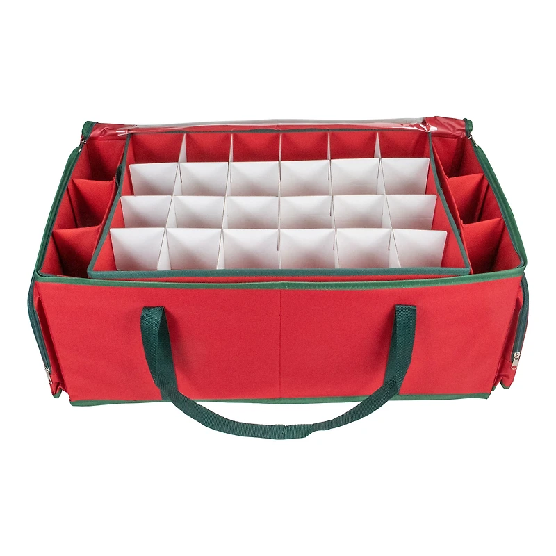 24" Red Christmas Ornament Storage Bag