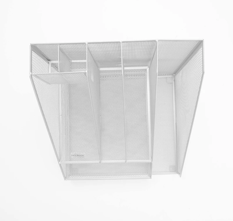Mind Reader White 8-Compartment Desktop Paper Tray