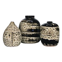 Hello Honey® Reactive Glaze Brown Terracotta Vase Set