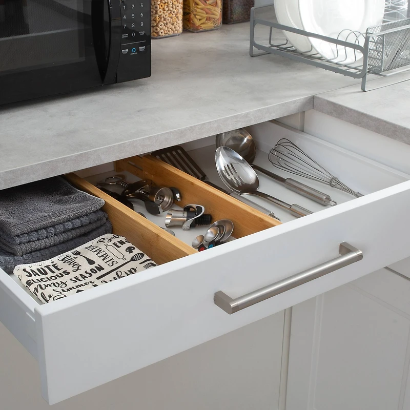 Simplify Large Bamboo Adjustable Drawer Dividers, 2ct.