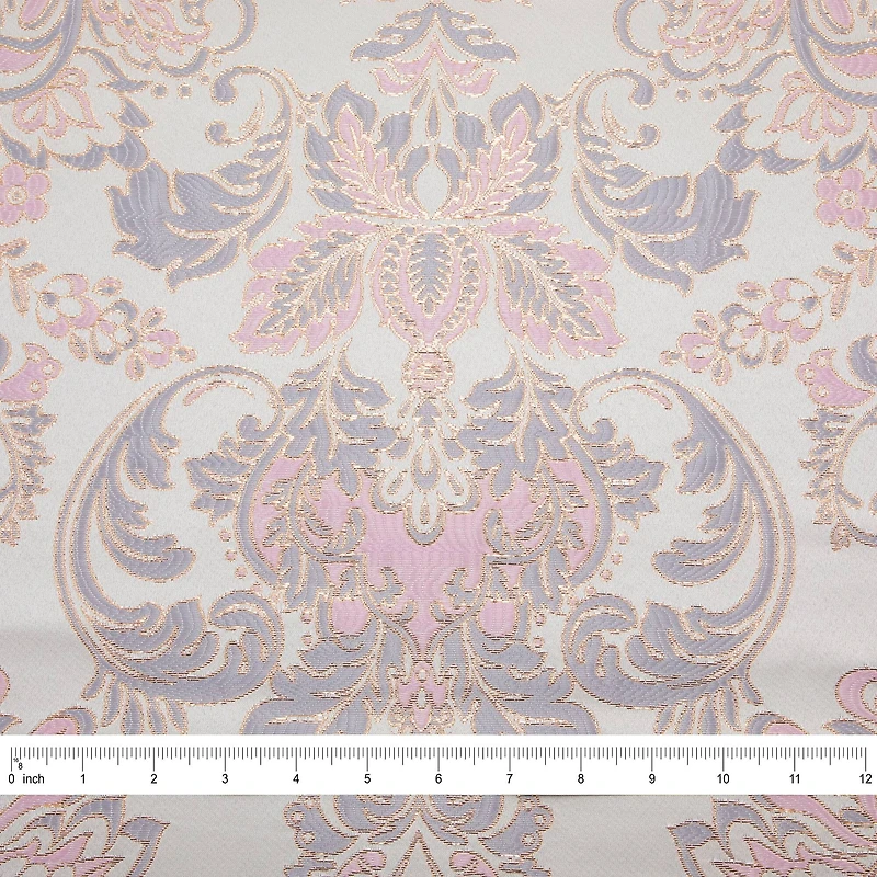 Cosplay by Yaya Han Ivory, Pink & Gold Duchesse Floral Brocade Fabric