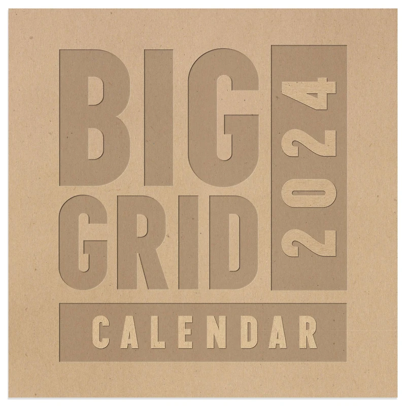 TF Publishing 2024 Big Grid-Kraft Mini Calendar