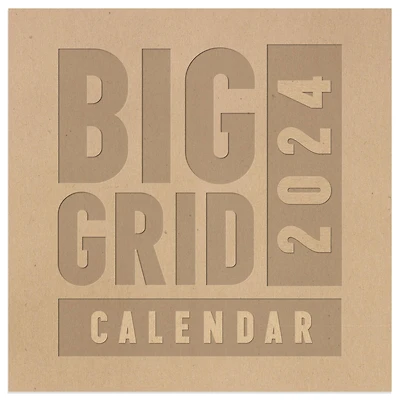 TF Publishing 2024 Big Grid-Kraft Mini Calendar