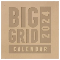 TF Publishing 2024 Big Grid-Kraft Mini Calendar