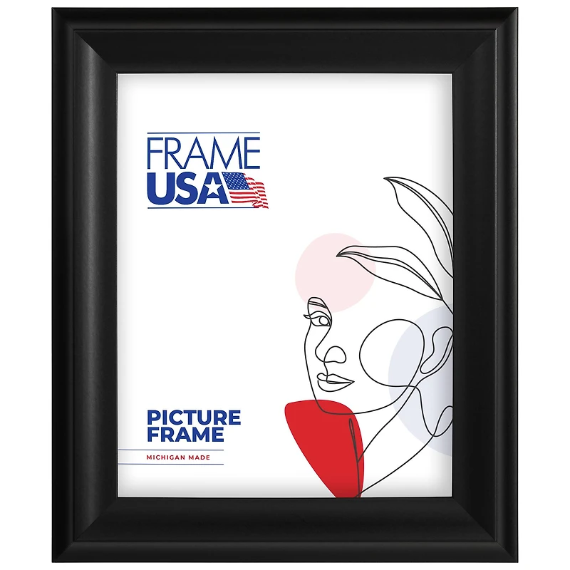 Frame USA Verona Narrow Black Single Image Picture Frame
