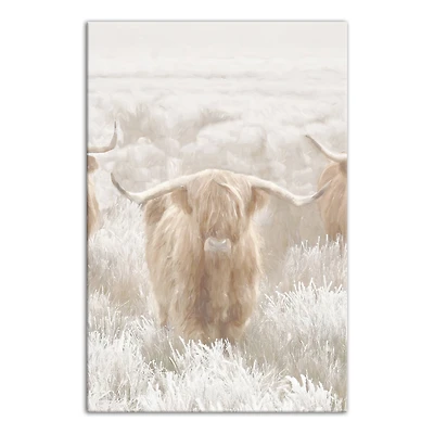 Light and Creamy Highland Canvas Wall Art