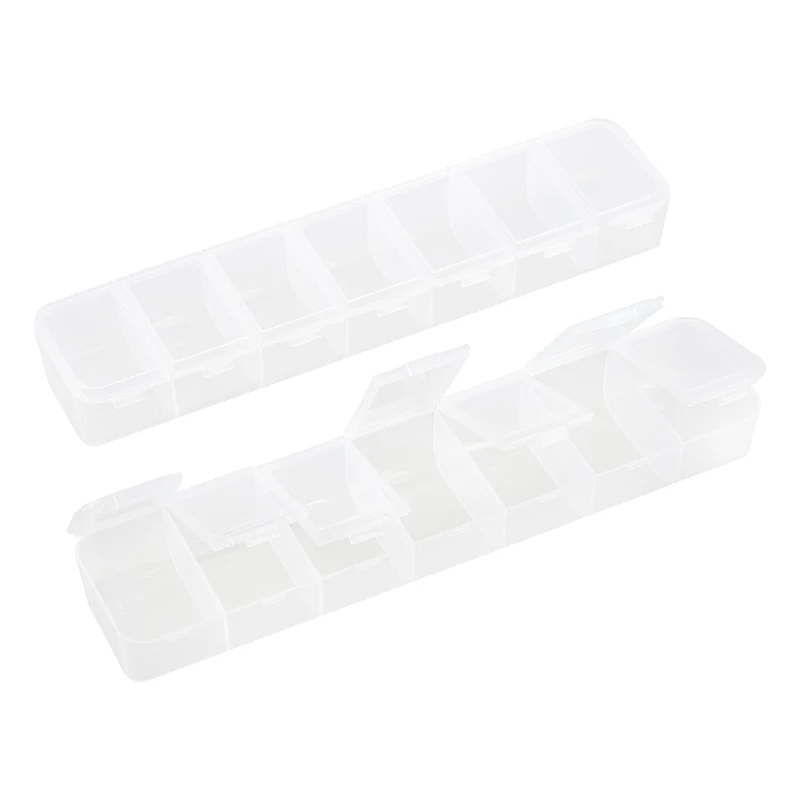 Clear 7-Compartment Jewelry Storage Boxes, 3ct. by Bead Landing™