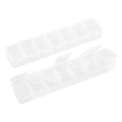Clear 7-Compartment Jewelry Storage Boxes, 3ct. by Bead Landing™