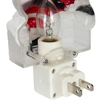 Glittered Santa Climbing Chimney Christmas Night Light - 6.25"