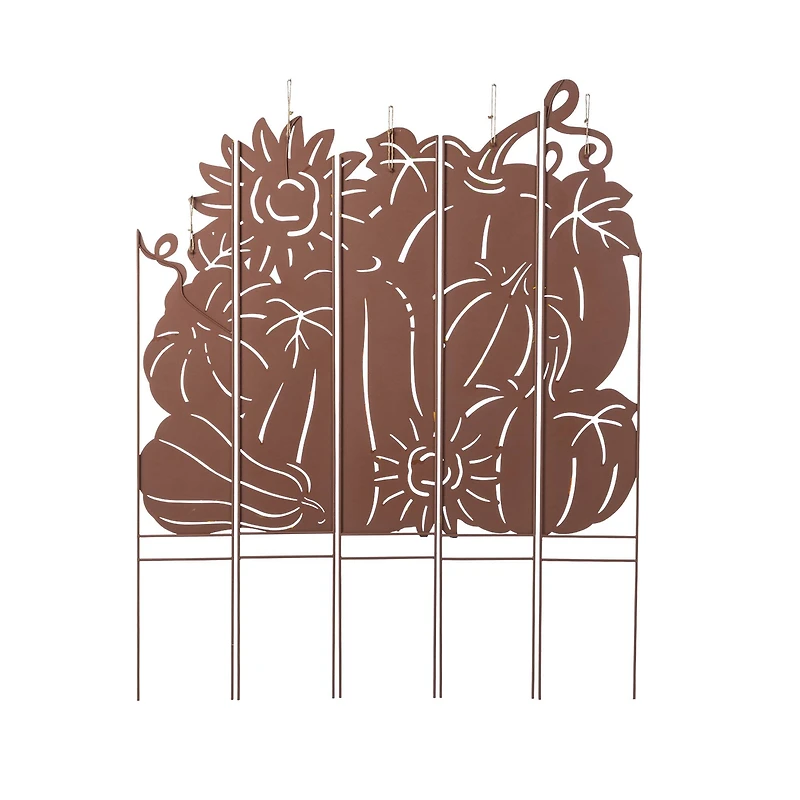 Glitzhome® 41.75" Fall Metal Pumpkin Patch Combo Yard Stake