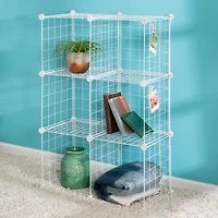 Honey Can Do White 6-Pack Modular Mesh Storage Cube