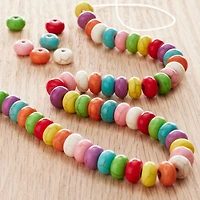 12 Pack:  Colourful Howlite Rondel Beads, 8mm by Bead Landing™