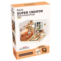 Rolife® Super Creator Cozy Living Lounge DIY Miniature Kit