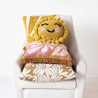 Hello Honey® 12" Sun Shaped Cotton Punch Hook Pillow