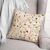 Pink & Gold Speckles Indoor/Outdoor Pillow