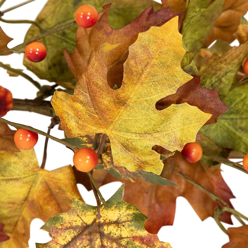 5ft. Maple Leaves & Berries Artificial Fall Harvest Garland