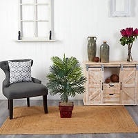 3.16ft. Areca Palm with Wicker Basket Planter