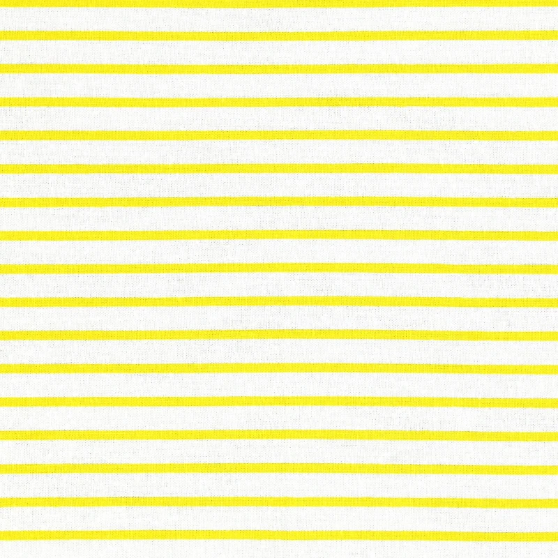 White & Yellow Stripes Cotton Fabric Mini Bolt by Loops & Threads®