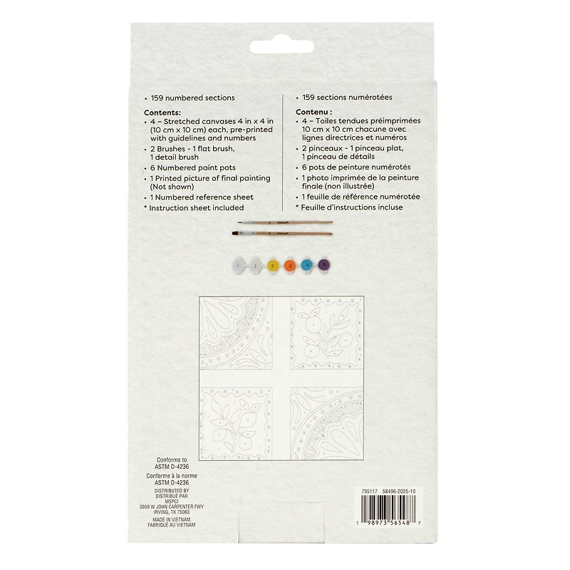 Citrus Tiles Paint-by-Number Gallery Mini Kit by Artist's Loft®