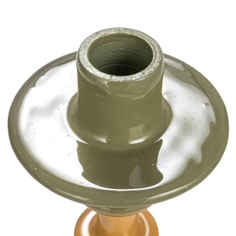 Hello Honey® 9" Enameled Decorative Metal Taper Candle Holder