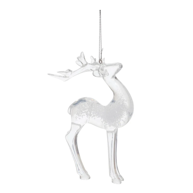 Clear Bubbled Plastic Deer Ornaments Set