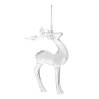 Clear Bubbled Plastic Deer Ornaments Set