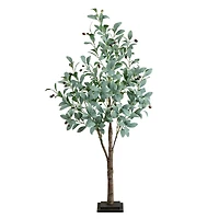 4ft. Pre-Lit Artificial Fruiting Olive Tree with Warm White LED Lights