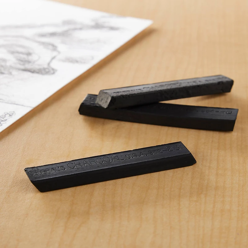General's® Jumbo Compressed Charcoal Sticks, 3ct.