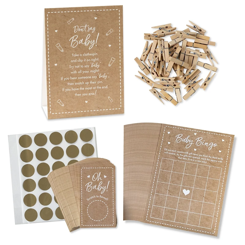 Kate Aspen® Kraft Baby Shower Game Set