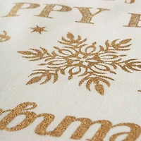 DII® 108" Gold Christmas Collage Table Runner
