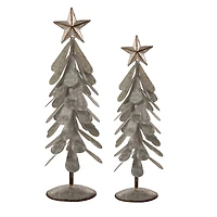 Glitzhome® Galvanized Metal Christmas Tree Table Décor Set