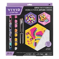 VIVID by Brea Reese® Retro Square Acrylic Paint-by-Number Kit