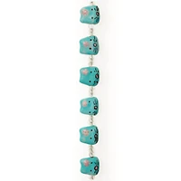 Aqua & Pink Cat Ceramic Beads, 14mm by Bead Landing™