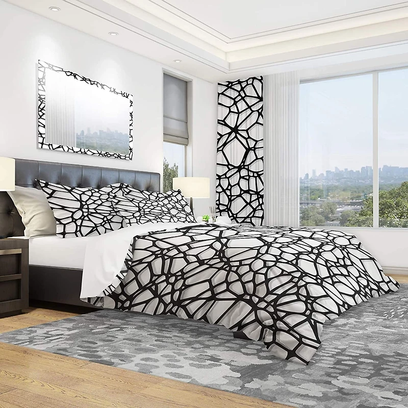 Designart 'Abstract Mosaic Pattern' Modern & Contemporary Bedding Set - Duvet Cover & Shams