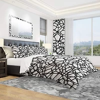 Designart 'Abstract Mosaic Pattern' Modern & Contemporary Bedding Set - Duvet Cover & Shams