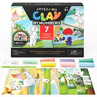 Arteza® Kids Dinosaurs Clay By Numbers Kit, 56 pcs