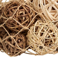 Beige Dried Plant Handmade Natural Foliage with Fishnet Bag