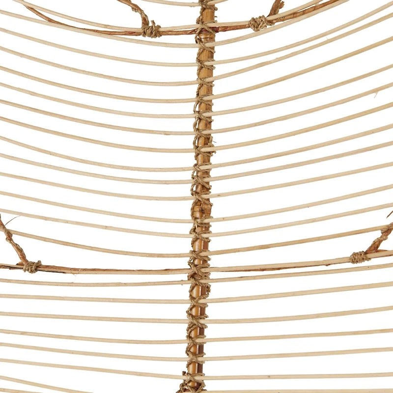 79" Brown Rattan Leaf Handmade Palm Leaf