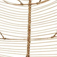 79" Brown Rattan Leaf Handmade Palm Leaf